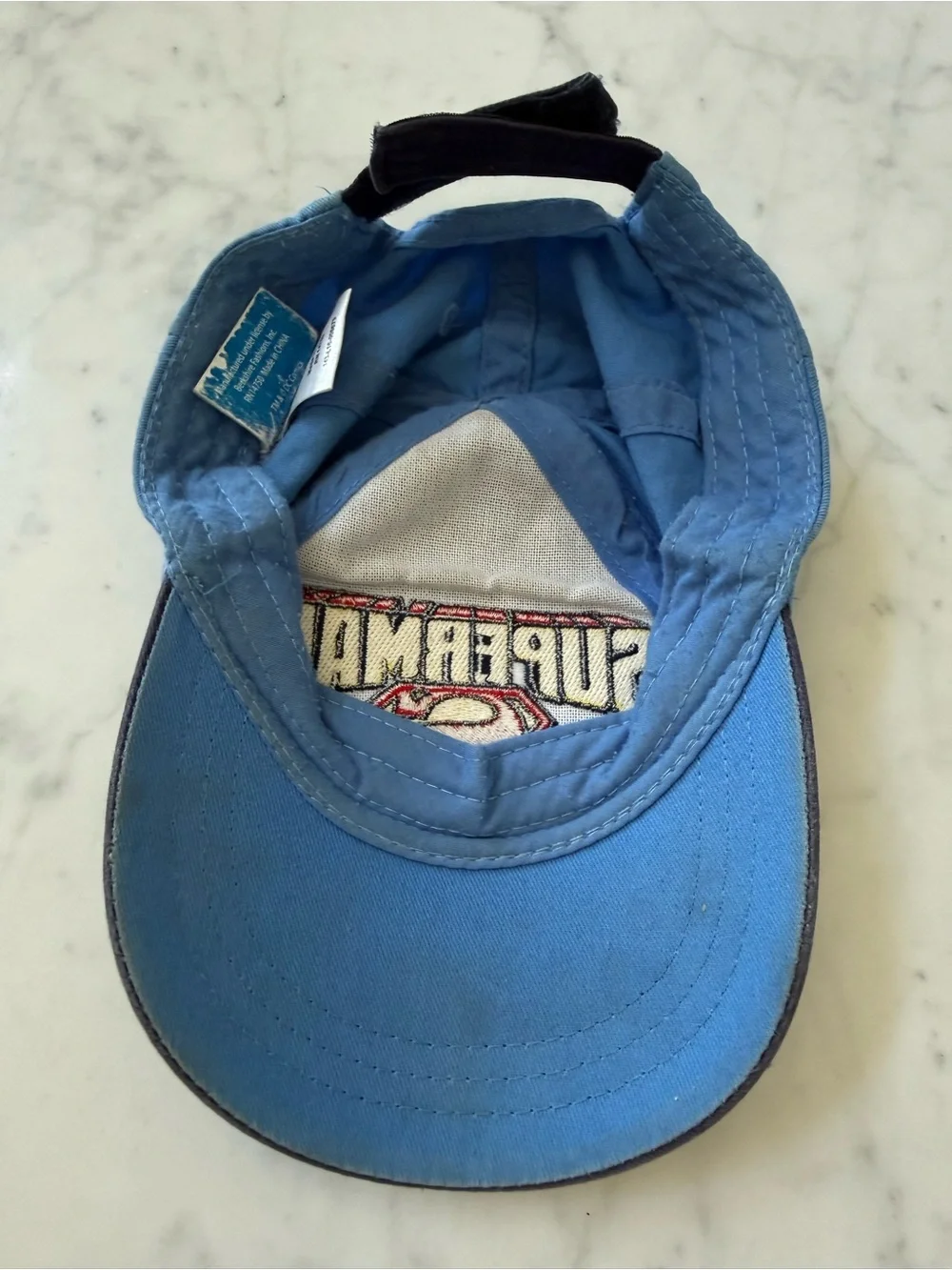 Superman DC Comics Kids Adjustable Baseball Hat Blue Red OSFM Super Hero Cap